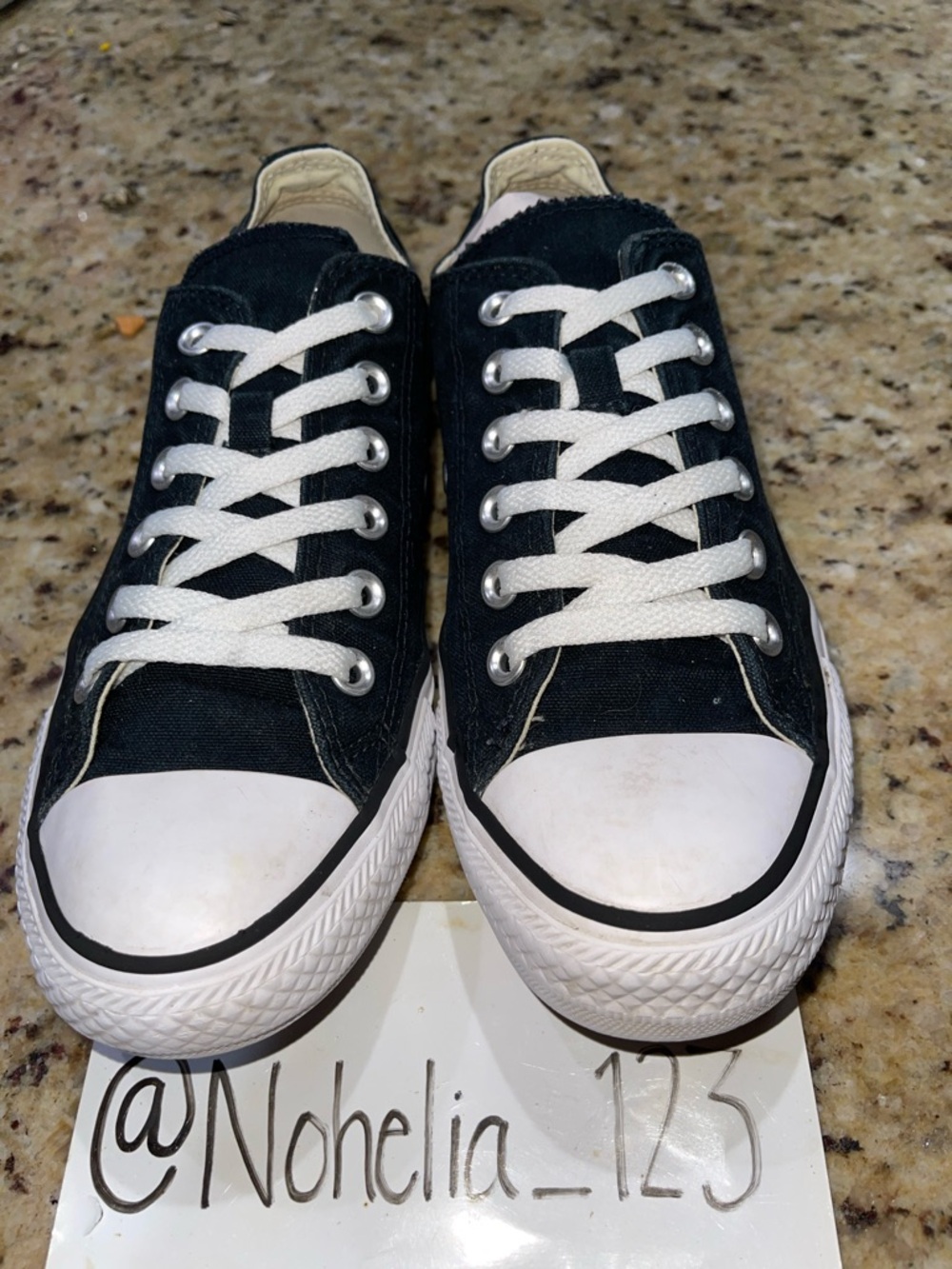 Classic Black Canvas Low-Top Sneakers